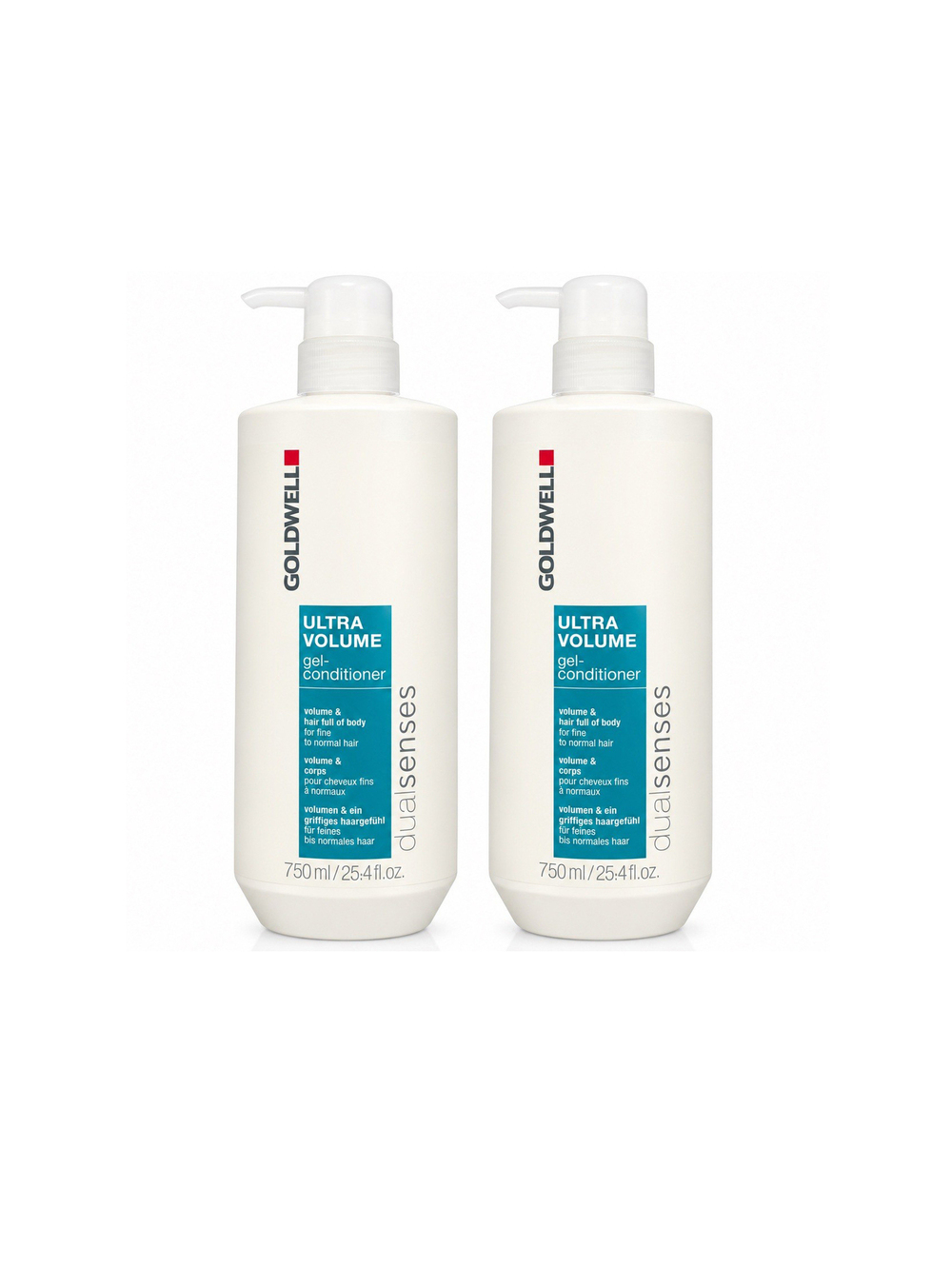 2x Goldwell Dualsenses Ultra Volume Gel Conditioner 25.4 oz 750ml
